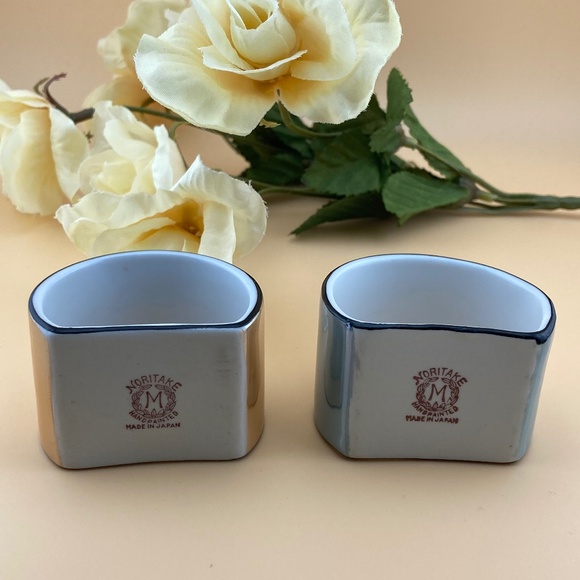 Vintage NORITAKE M Art Deco Napkin Rings by Marilyn Derrin - Picture 5 of 7